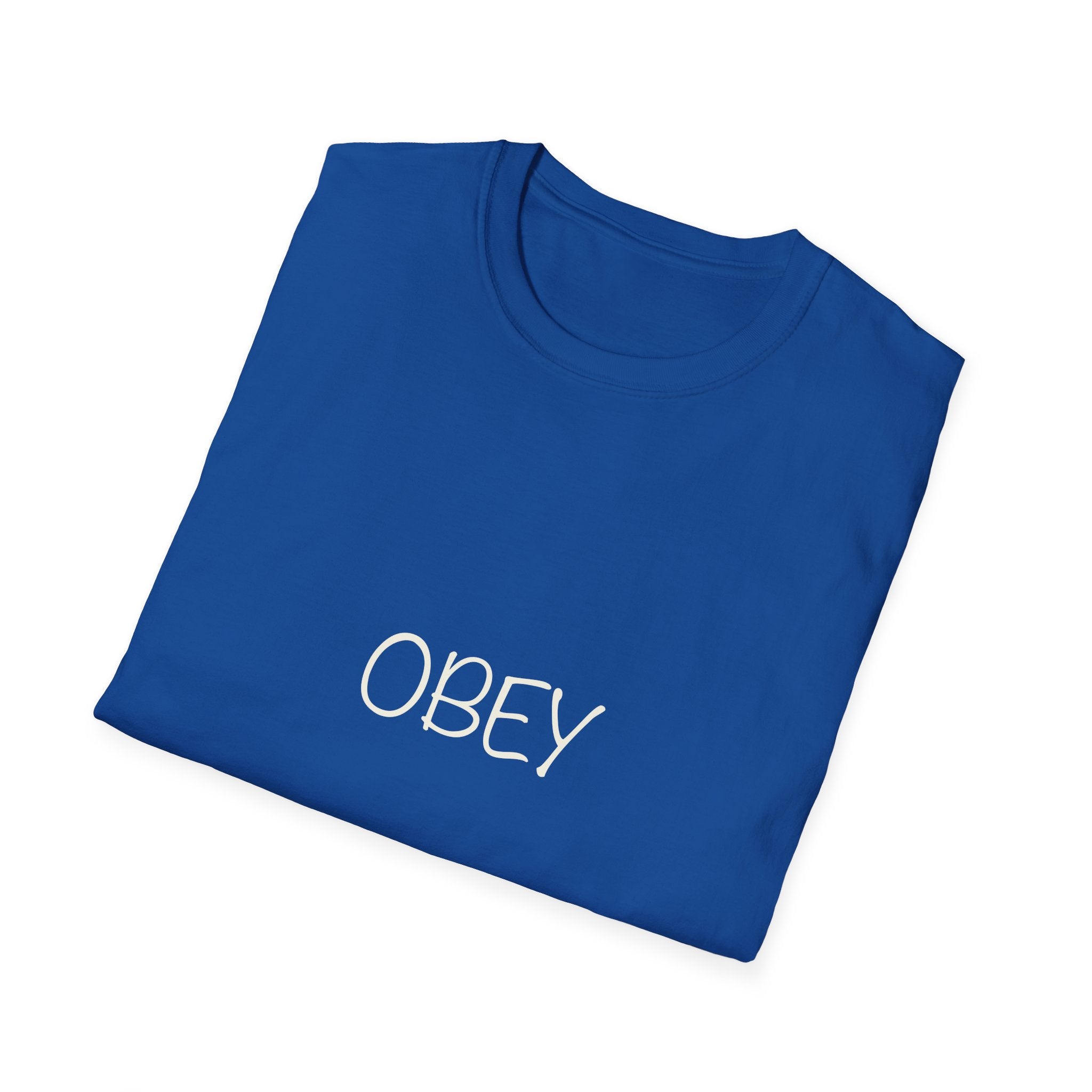 Obey T-Shirt — Bold White Lettering Graphic Tee