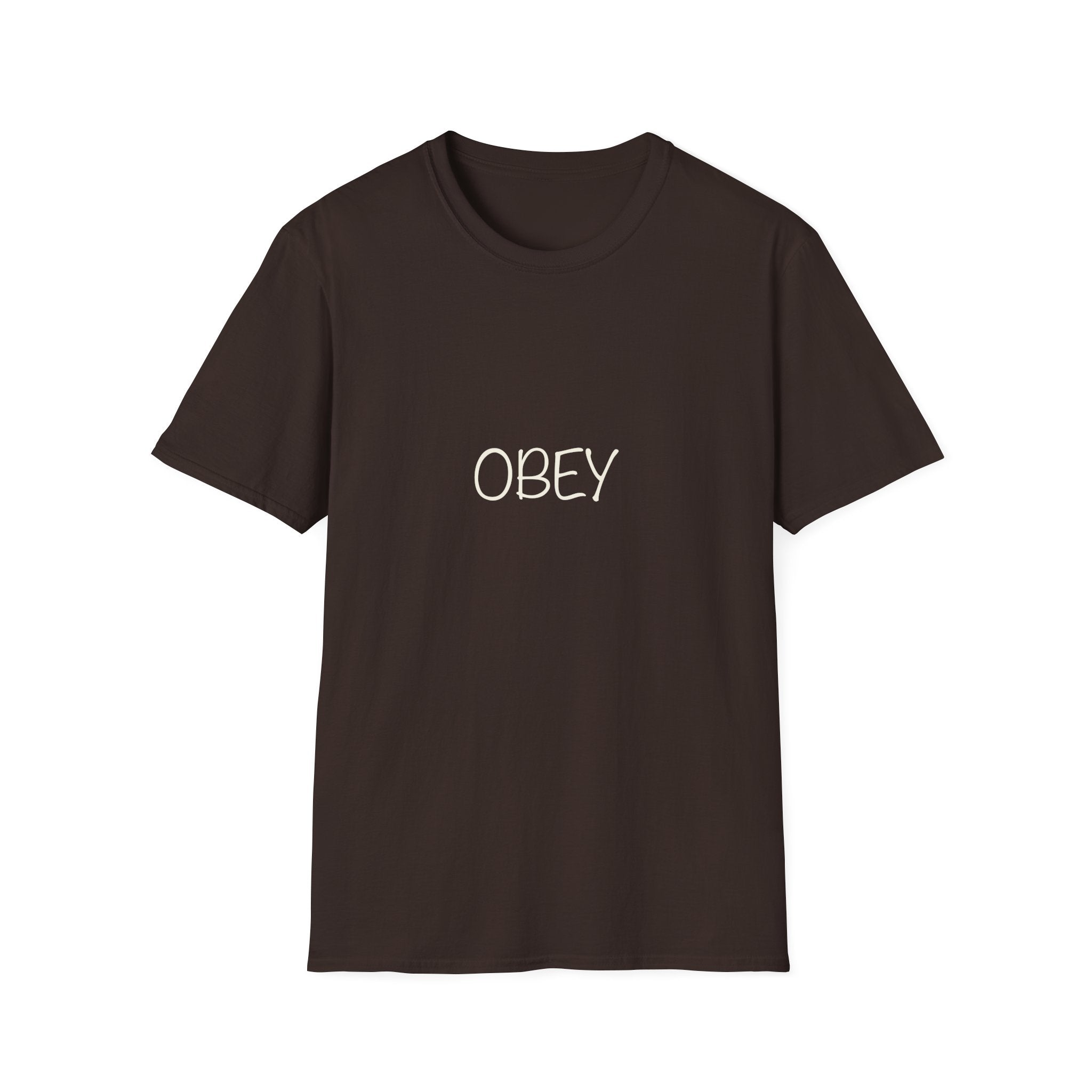 Obey T-Shirt — Bold White Lettering Graphic Tee