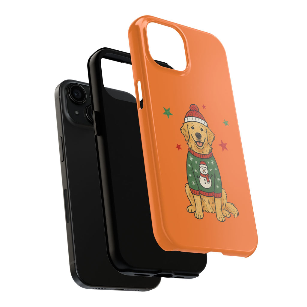 Tough Phone Case — Festive Airedale Terrier with Wreath (Holiday Dog Phone Cover)