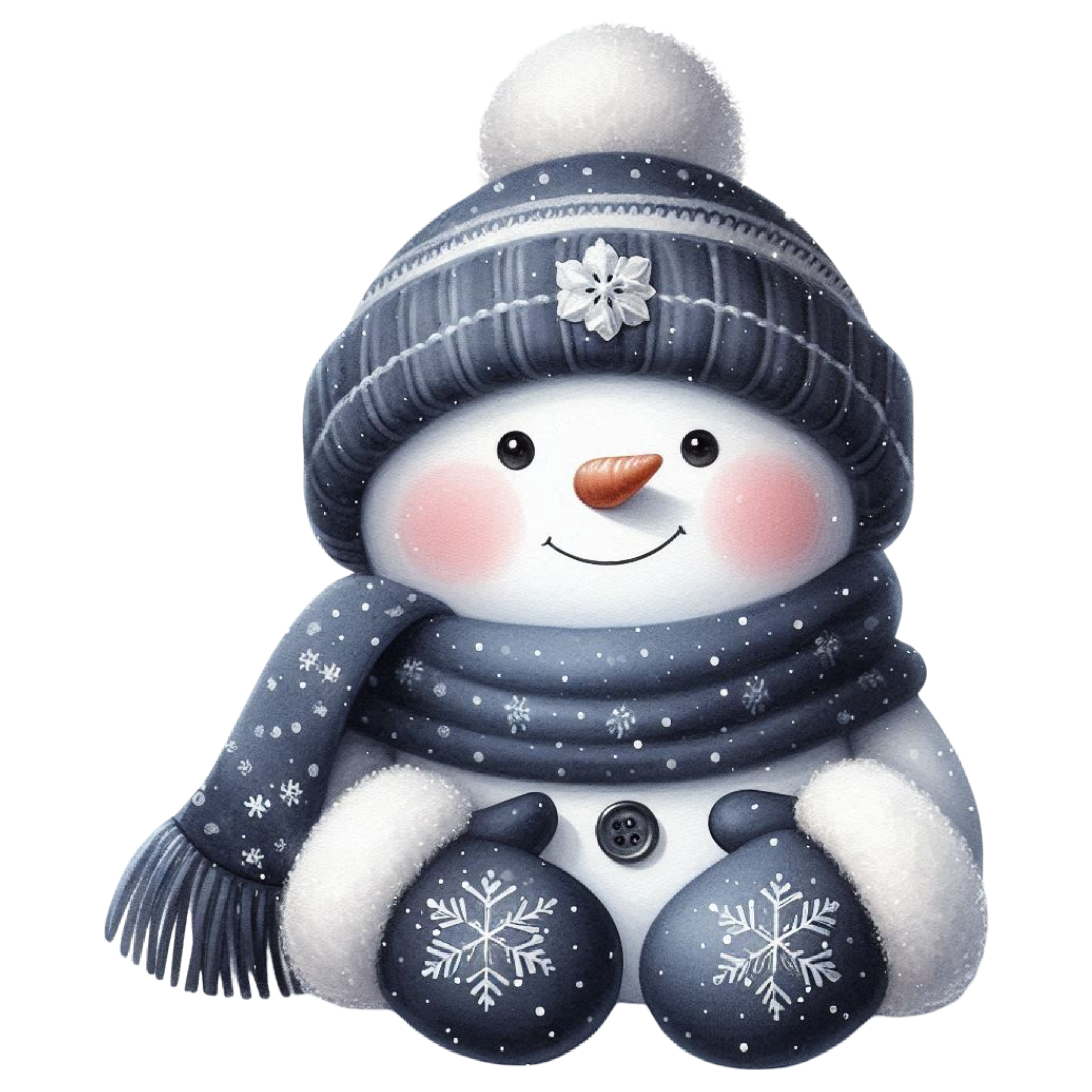 Cozy Sitting Snowman T-shirt