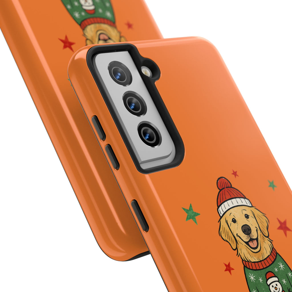 Tough Phone Case — Festive Airedale Terrier with Wreath (Holiday Dog Phone Cover)