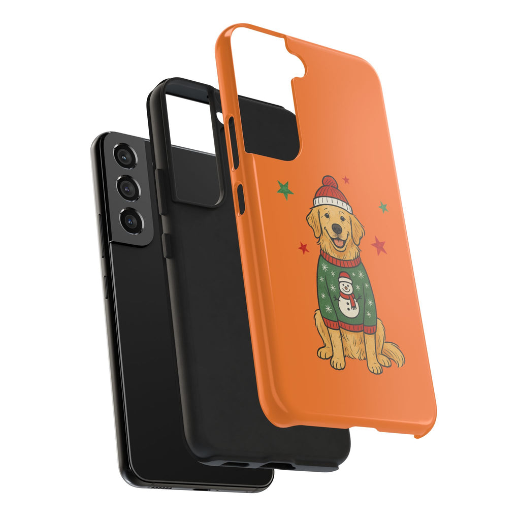 Tough Phone Case — Festive Airedale Terrier with Wreath (Holiday Dog Phone Cover)