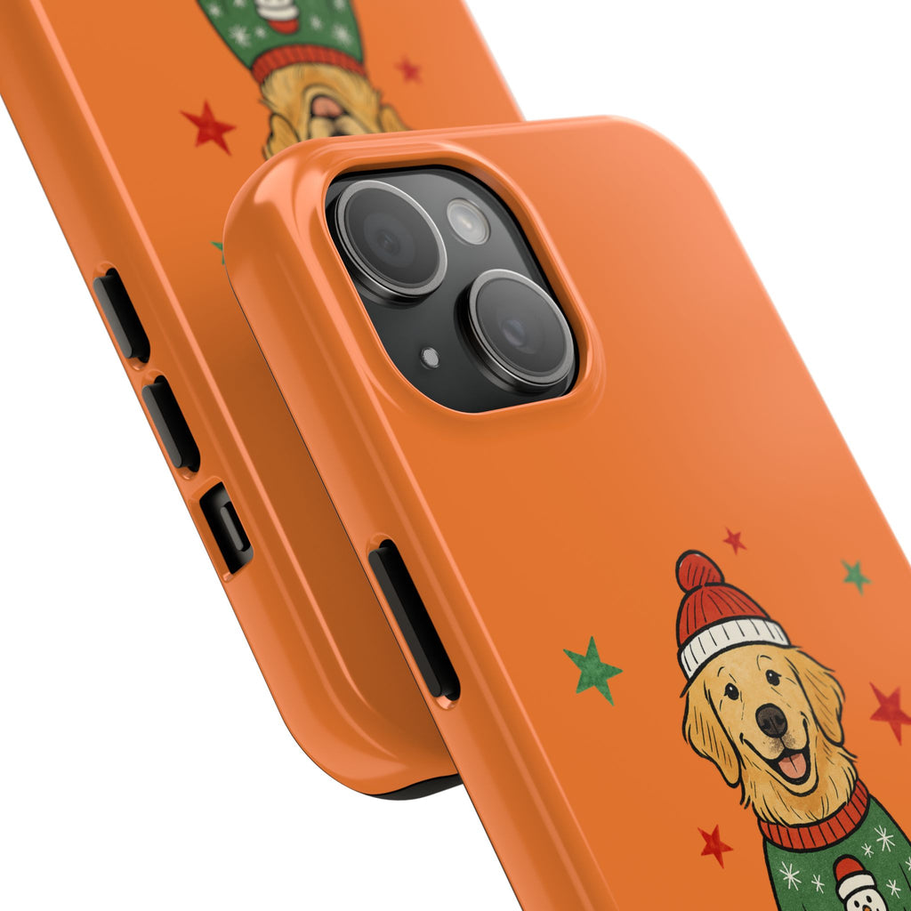 Tough Phone Case — Festive Airedale Terrier with Wreath (Holiday Dog Phone Cover)
